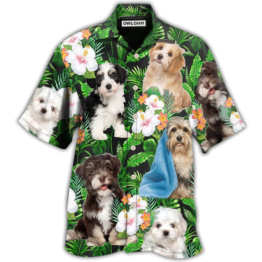 Hawaiian Shirt / Adults / S Havanese Dog Tropical Leaf Floral So Cute - Hawaiian Shirt 