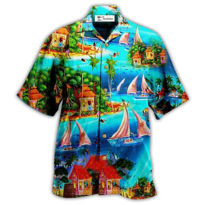 Hawaiian Shirt / Adults / S Hawaii Life Is A Beach - Hawaiian Shirt 
