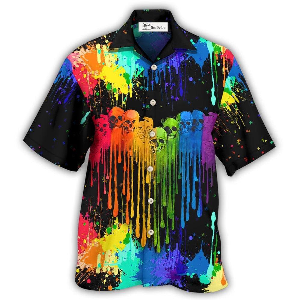 Hawaiian Shirt / Adults / S LGBT Heart Skull Style - Hawaiian Shirt 