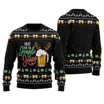 Here for the Jingle Juice Ugly Christmas Sweater