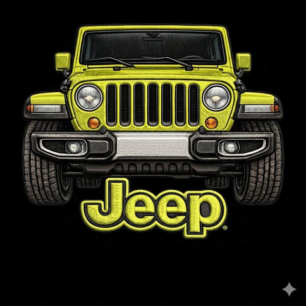 Sudadera prémium unisex Jeep bordada con cremallera de cuarto, suéter con cremallera de cuarto inspirado