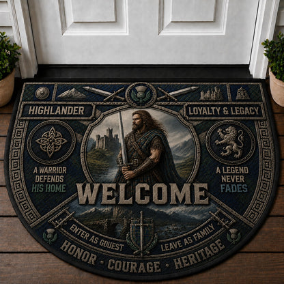 Legendary Warriors Viking Quilted Print Premium Welcome Mat – Personalized Doormat