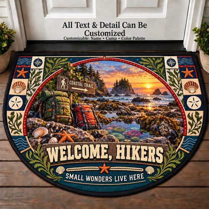 Coastal Tidepool - Hikers Welcome Personalized Half Round Mat | 5To9Vibe