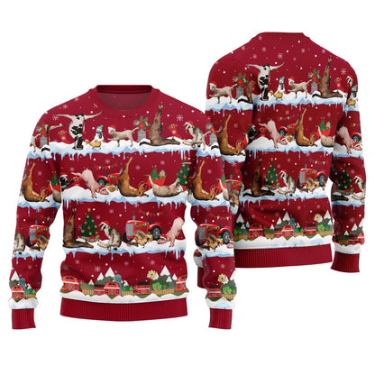 Hilarious Barnyard Chaos Ugly Christmas Sweater