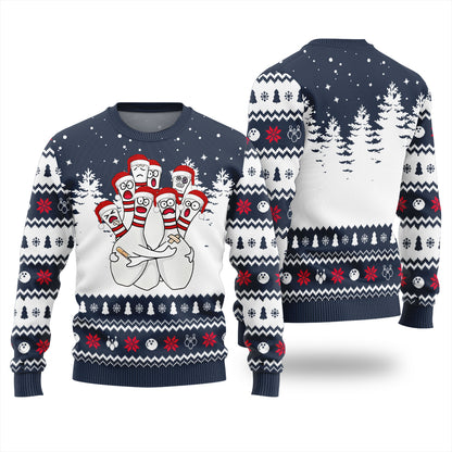 Hilarious Bowling Ugly Christmas Sweater