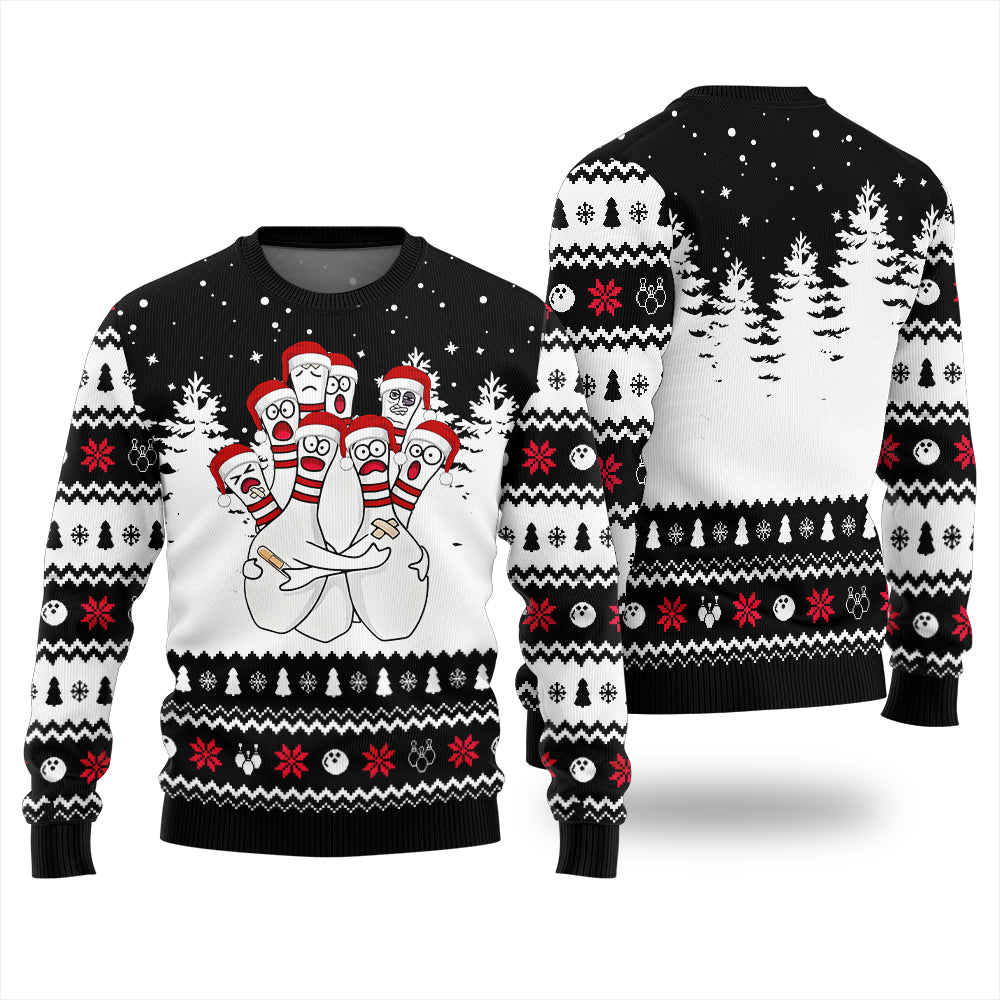 Hilarious Bowling Ugly Christmas Sweater