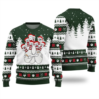 Hilarious Bowling Ugly Christmas Sweater