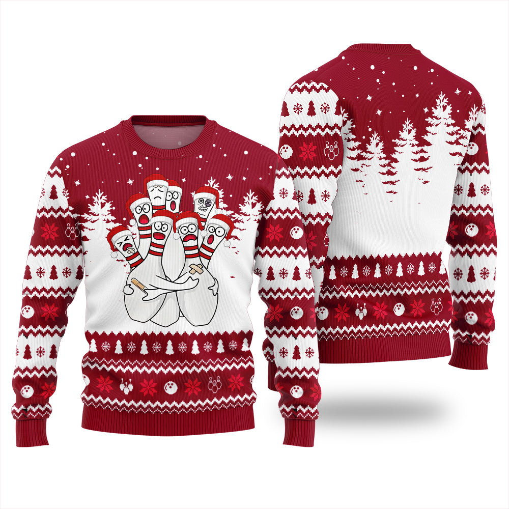 Hilarious Bowling Ugly Christmas Sweater