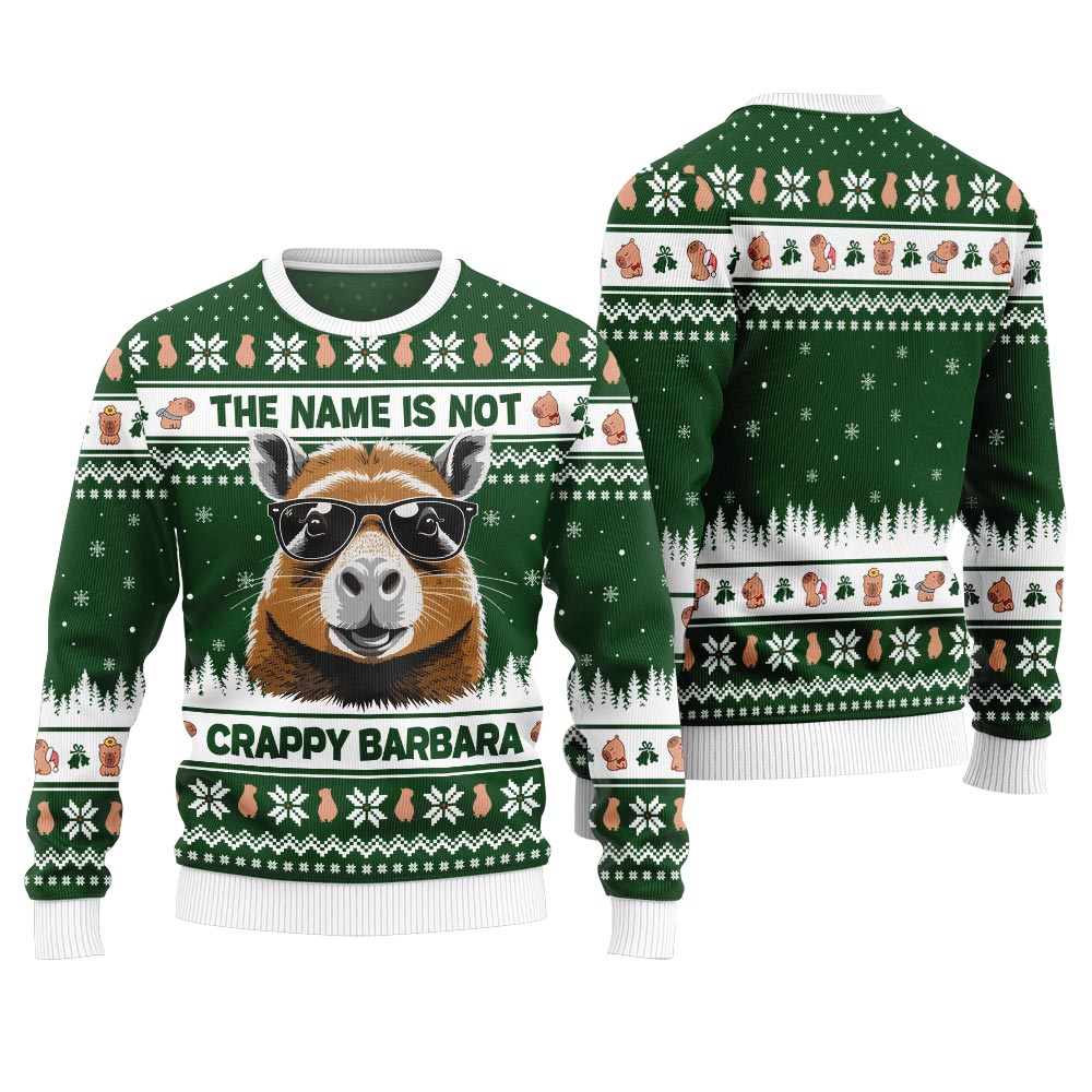 Hilarious Capybara Ugly Xmas Sweater