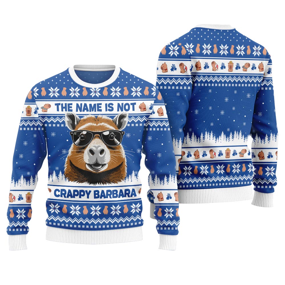 Hilarious Capybara Ugly Xmas Sweater
