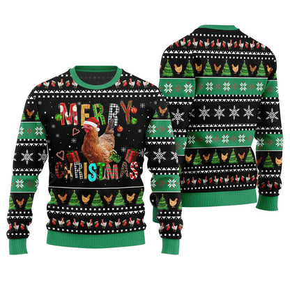 Hilarious Custom Pet Farm Chicken Ugly Christmas Sweater