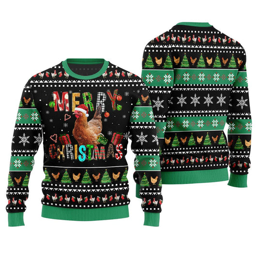 Hilarious Custom Pet Farm Chicken Ugly Christmas Sweater