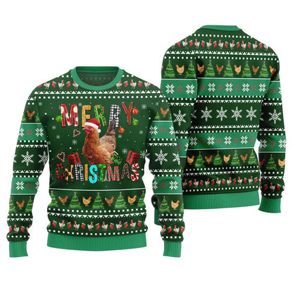 Hilarious Custom Pet Farm Chicken Ugly Christmas Sweater