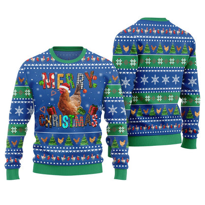 Hilarious Custom Pet Farm Chicken Ugly Christmas Sweater