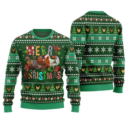 Hilarious Farm Chicken Ugly Christmas Sweater