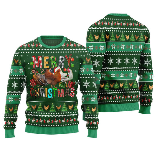 Hilarious Farm Chicken Ugly Christmas Sweater