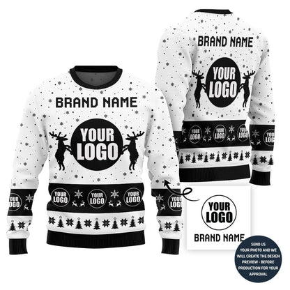 Hilarious Reindeer Custom Ugly Christmas Sweater For Brand