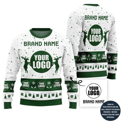 Hilarious Reindeer Custom Ugly Christmas Sweater For Brand