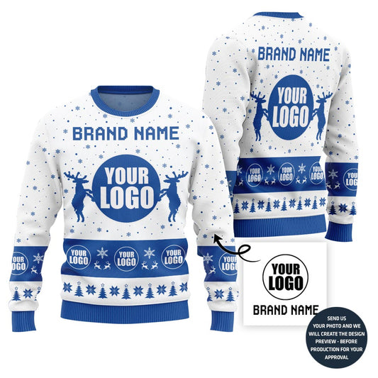 Hilarious Reindeer Custom Ugly Christmas Sweater For Brand
