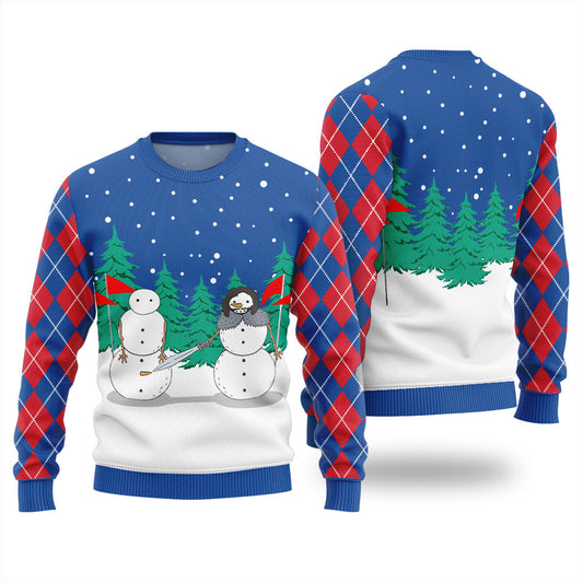 Hilarious Snowman Ugly Christmas Sweater For Women