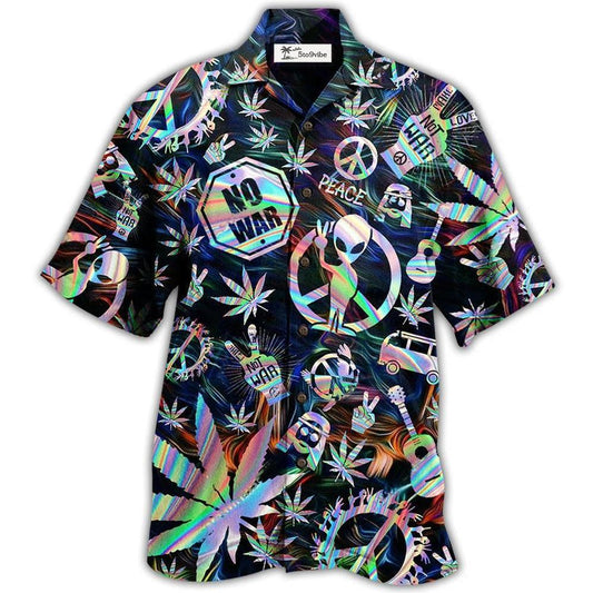 Hawaiian Shirt / Adults / S Hippie Alien Peace Life - Hawaiian Shirt 