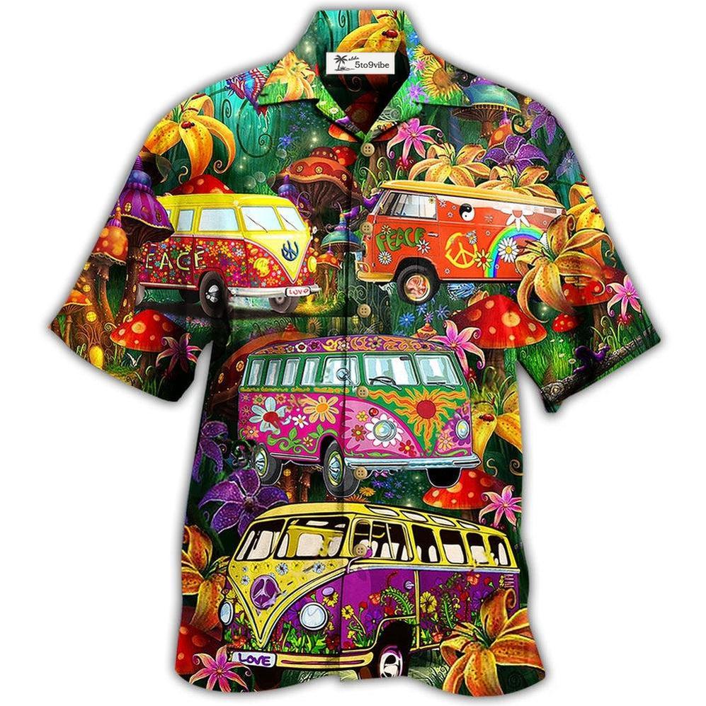 Hawaiian Shirt / Adults / S Hippie Bus Peace Life Colorful Style - Hawaiian Shirt 