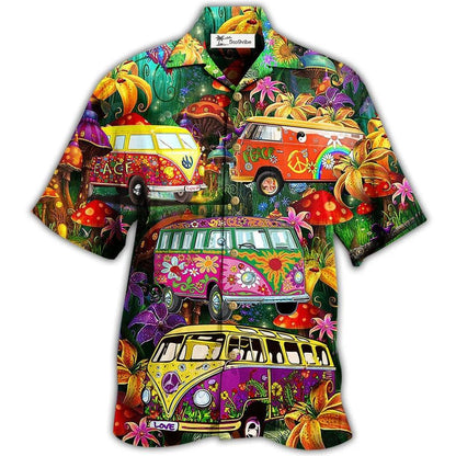 Hawaiian Shirt / Adults / S Hippie Bus Peace Life Colorful Style - Hawaiian Shirt 