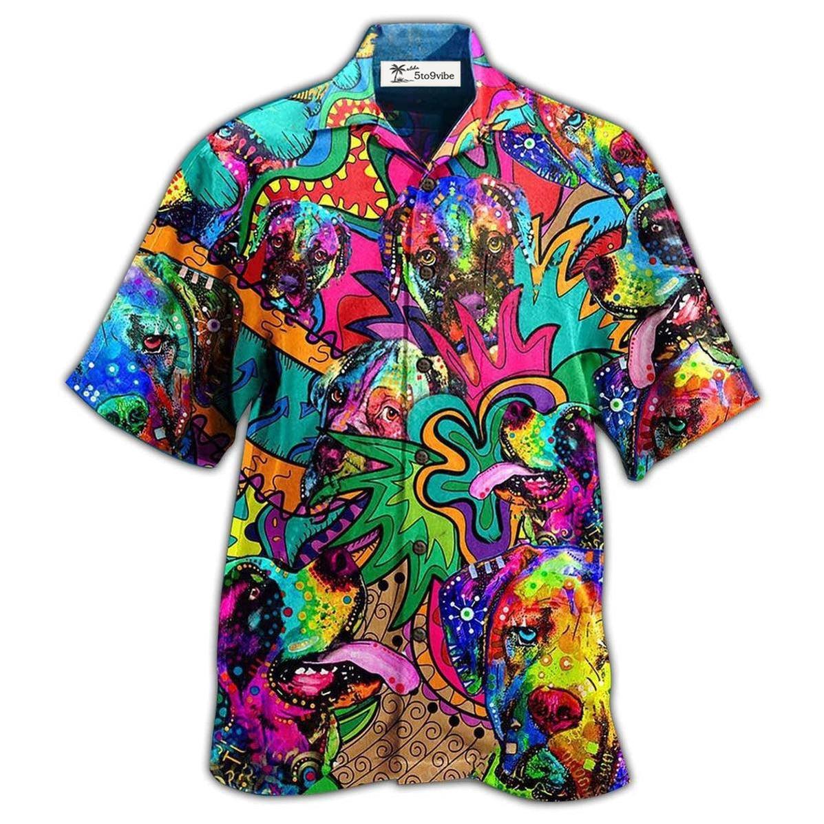 Hawaiian Shirt / Adults / S Hippie Dogs Colorfull Style - Hawaiian Shirt 