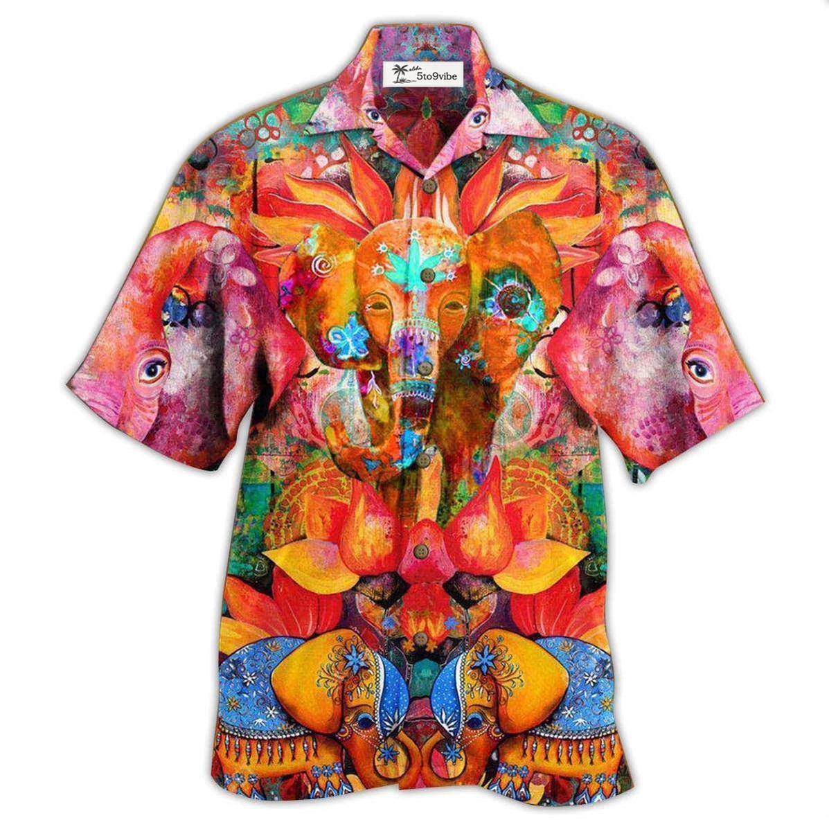 Hawaiian Shirt / Adults / S Hippie Elephant Amazing Style - Hawaiian Shirt 