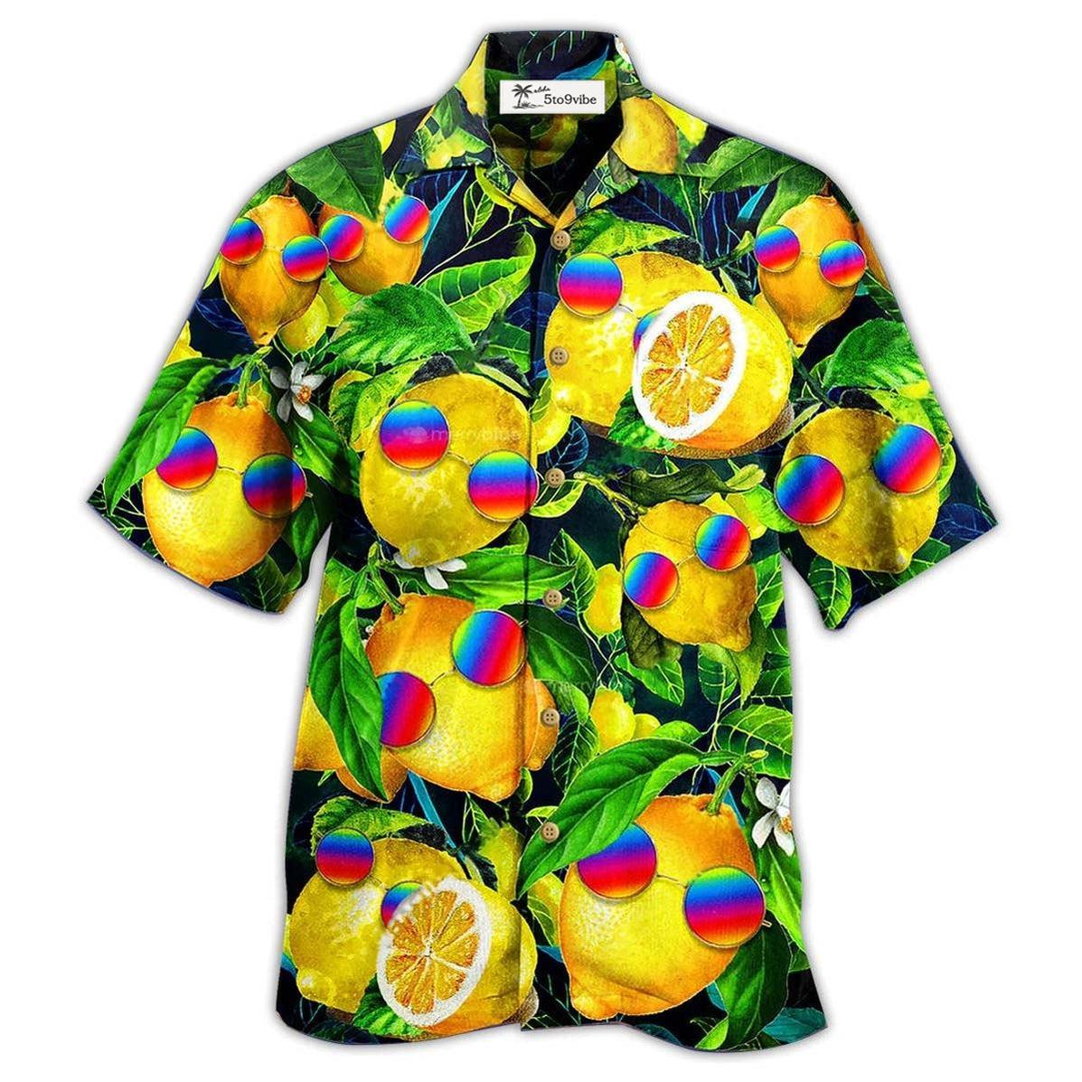 Hawaiian Shirt / Adults / S Hippie Funny Lemon Peace - Hawaiian Shirt 