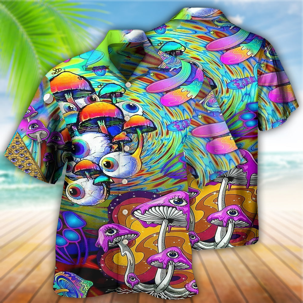 Hippie Mushroom Eyes Color Style - Hawaiian Shirt 