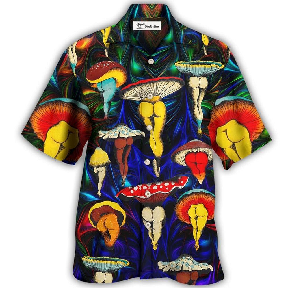 Hawaiian Shirt / Adults / S Hippie Mushroom Funny Style Love Life - Hawaiian Shirt 