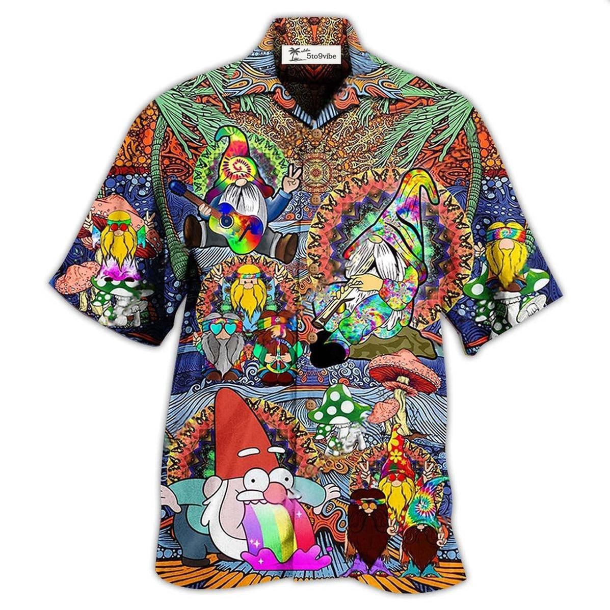 Hawaiian Shirt / Adults / S Hippie Gnome Peace Life Color - Hawaiian Shirt 
