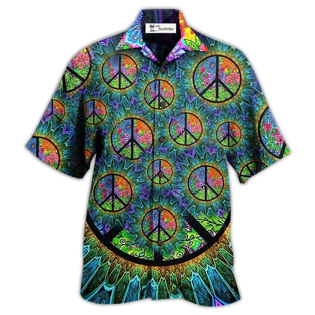 Hawaiian Shirt / Adults / S Hippie Peace Life Color - Hawaiian Shirt 