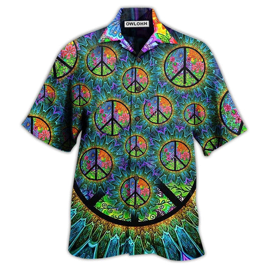 Hawaiian Shirt / Adults / S Hippie Peace Life Color - Hawaiian Shirt 