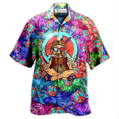 Hawaiian Shirt / Adults / S Hippie Peace Life Funny - Hawaiian Shirt 