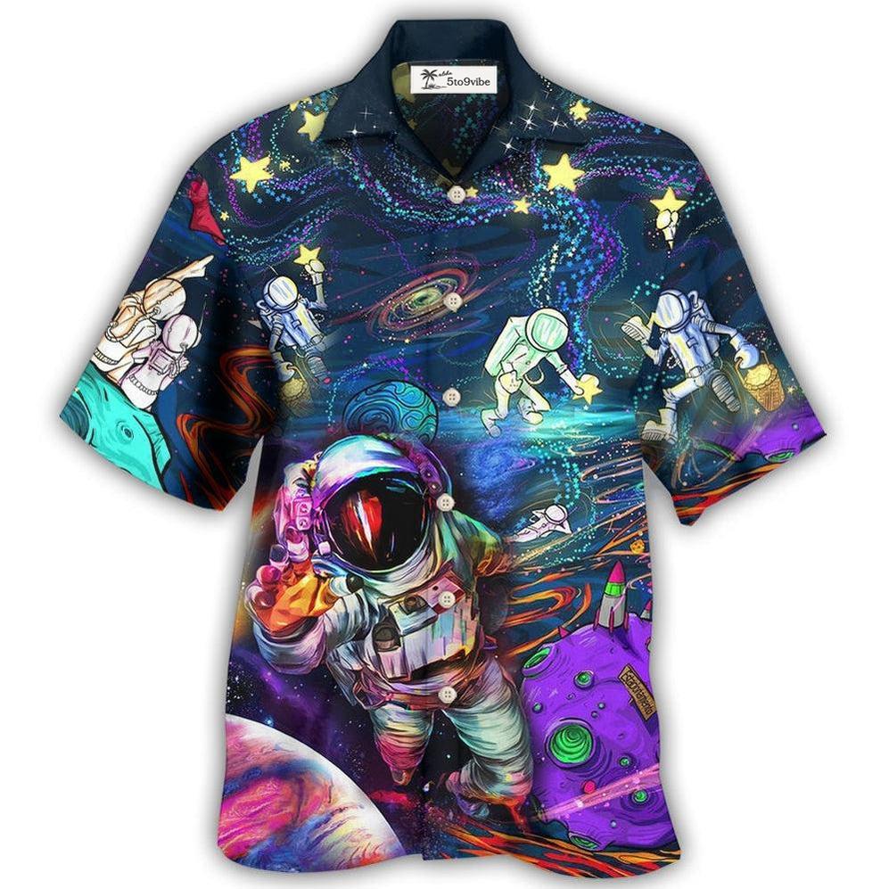 Hawaiian Shirt / Adults / S Hippie Peace Life In To The Galaxy Sky - Hawaiian Shirt 
