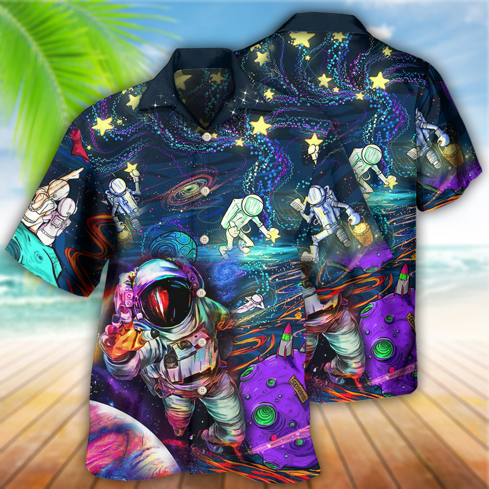 Hippie Peace Life In To The Galaxy Sky - Hawaiian Shirt 