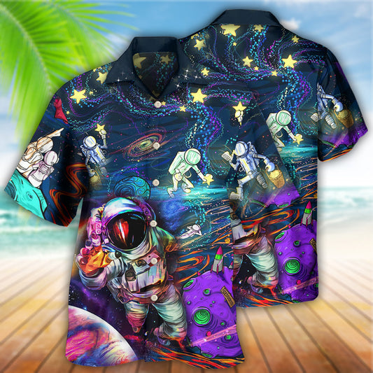 Hippie Peace Life In To The Galaxy Sky - Hawaiian Shirt 