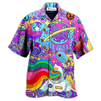 Hawaiian Shirt / Adults / S Hippie Planet Peace The Colorful Of Life - Hawaiian Shirt 