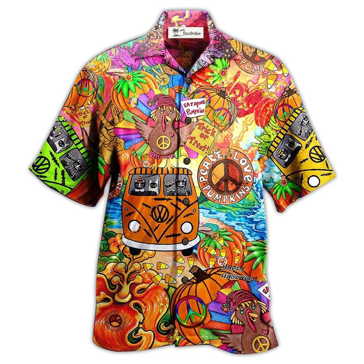 Hawaiian Shirt / Adults / S Hippie Pumpkins Mix Color - Hawaiian Shirt 