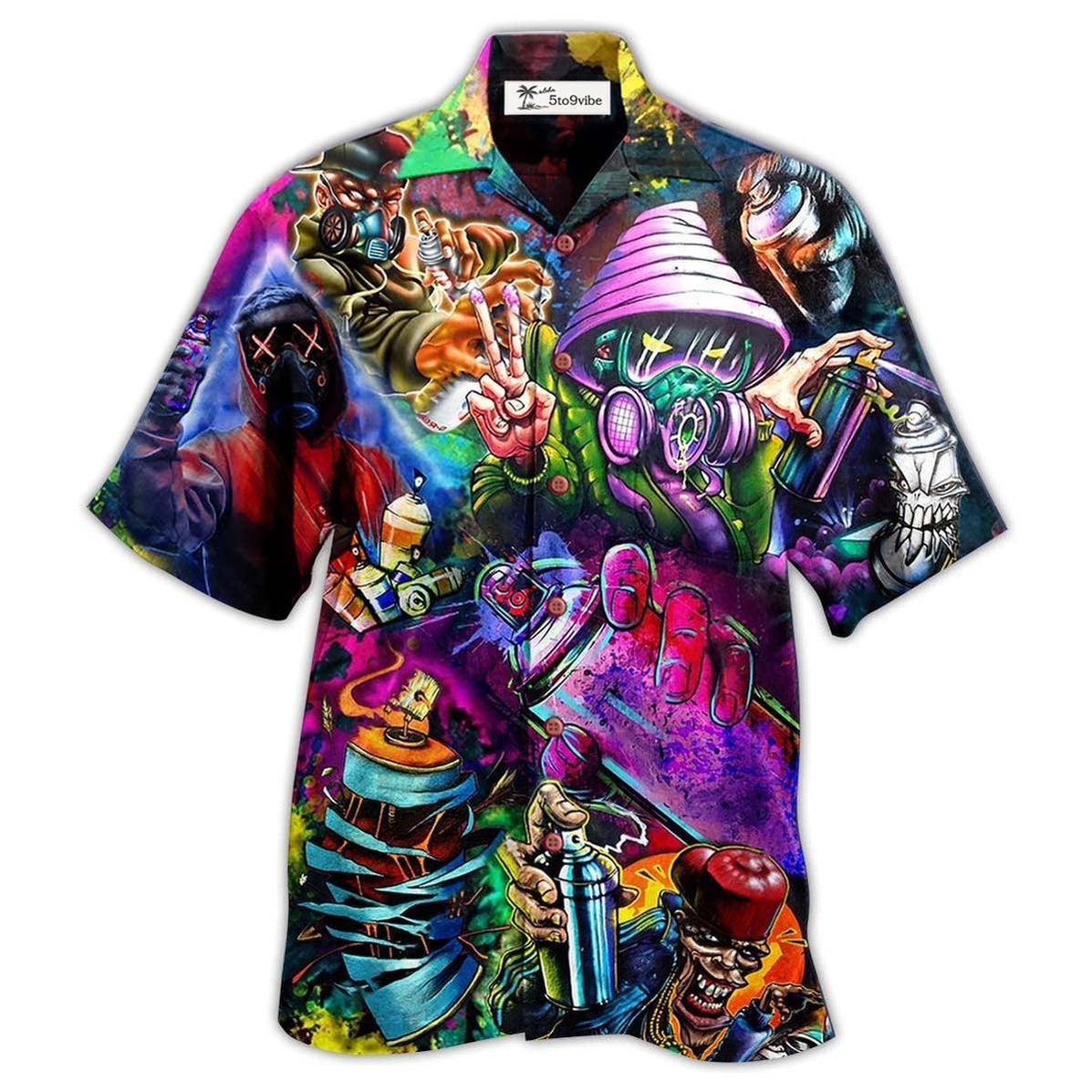 Hawaiian Shirt / Adults / S Hippie Say Hi Mysterious - Hawaiian Shirt 