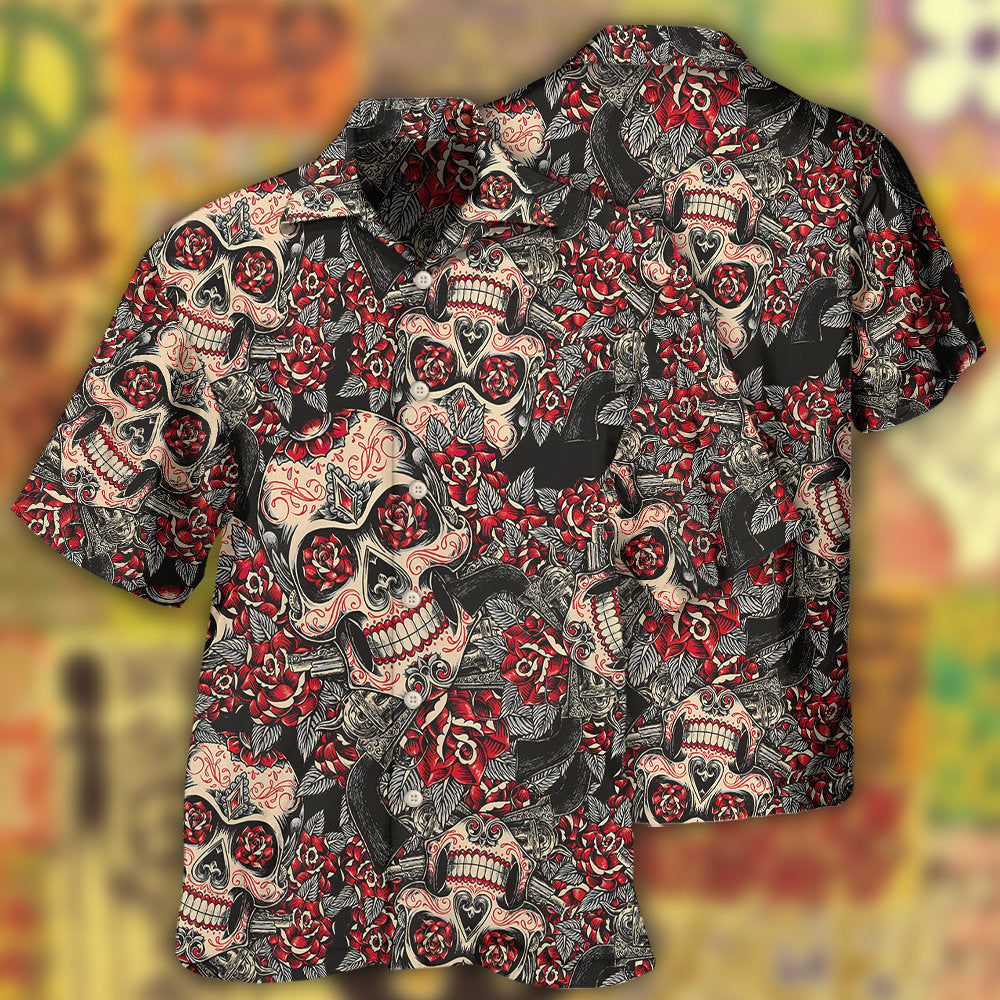 Skull Sugar Floral - Hawaiian Shirt 