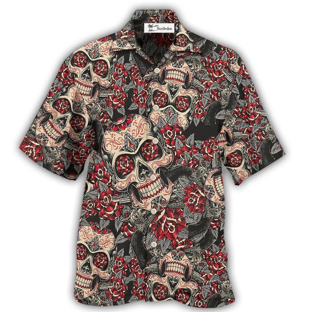 Hawaiian Shirt / Adults / S Skull Sugar Floral - Hawaiian Shirt 