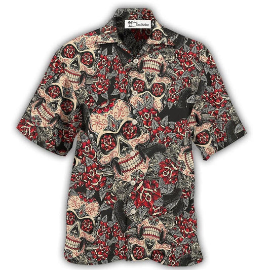 Hawaiian Shirt / Adults / S Skull Sugar Floral - Hawaiian Shirt 