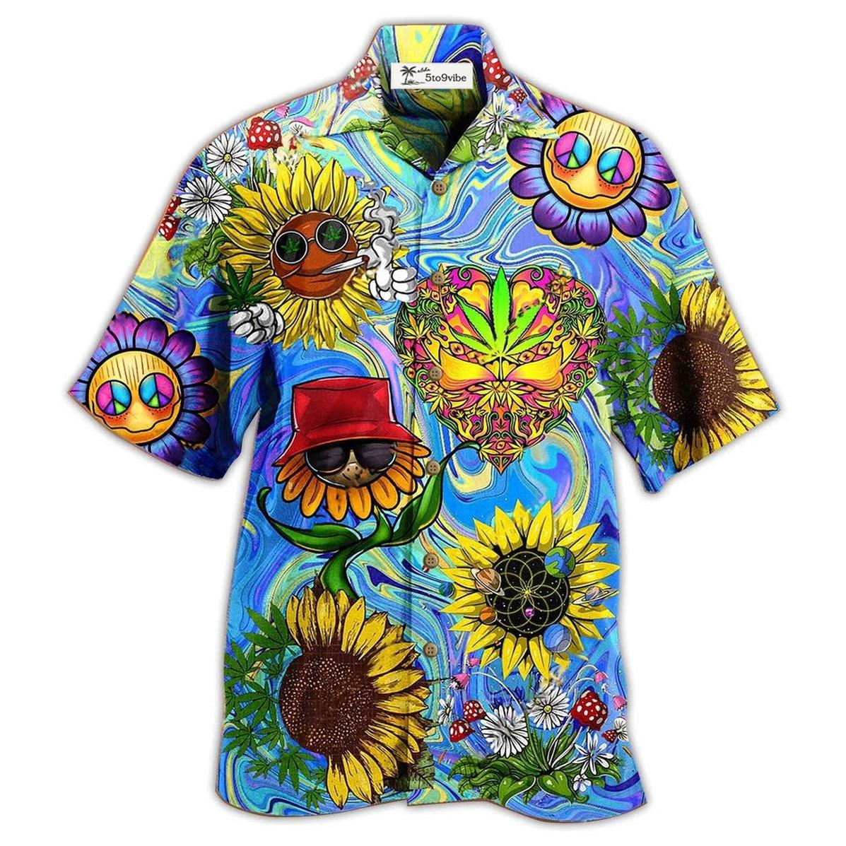 Hawaiian Shirt / Adults / S Hippie Sunflowers Stay Trippy Little Hippie - Hawaiian Shirt 