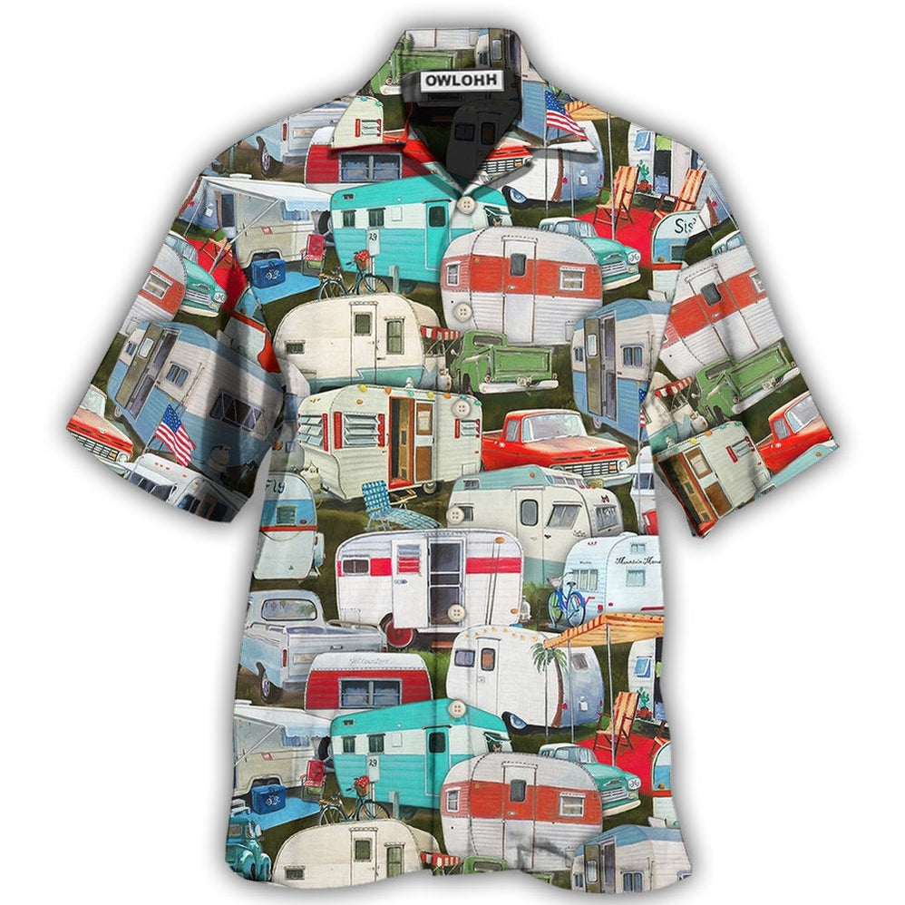 Hawaiian Shirt / Adults / S Camping Caravans Are Calling And I Must Go - Hawaiian Shirt 