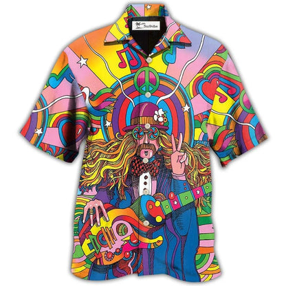 Hawaiian Shirt / Adults / S Hippie Rock Music - Hawaiian Shirt 