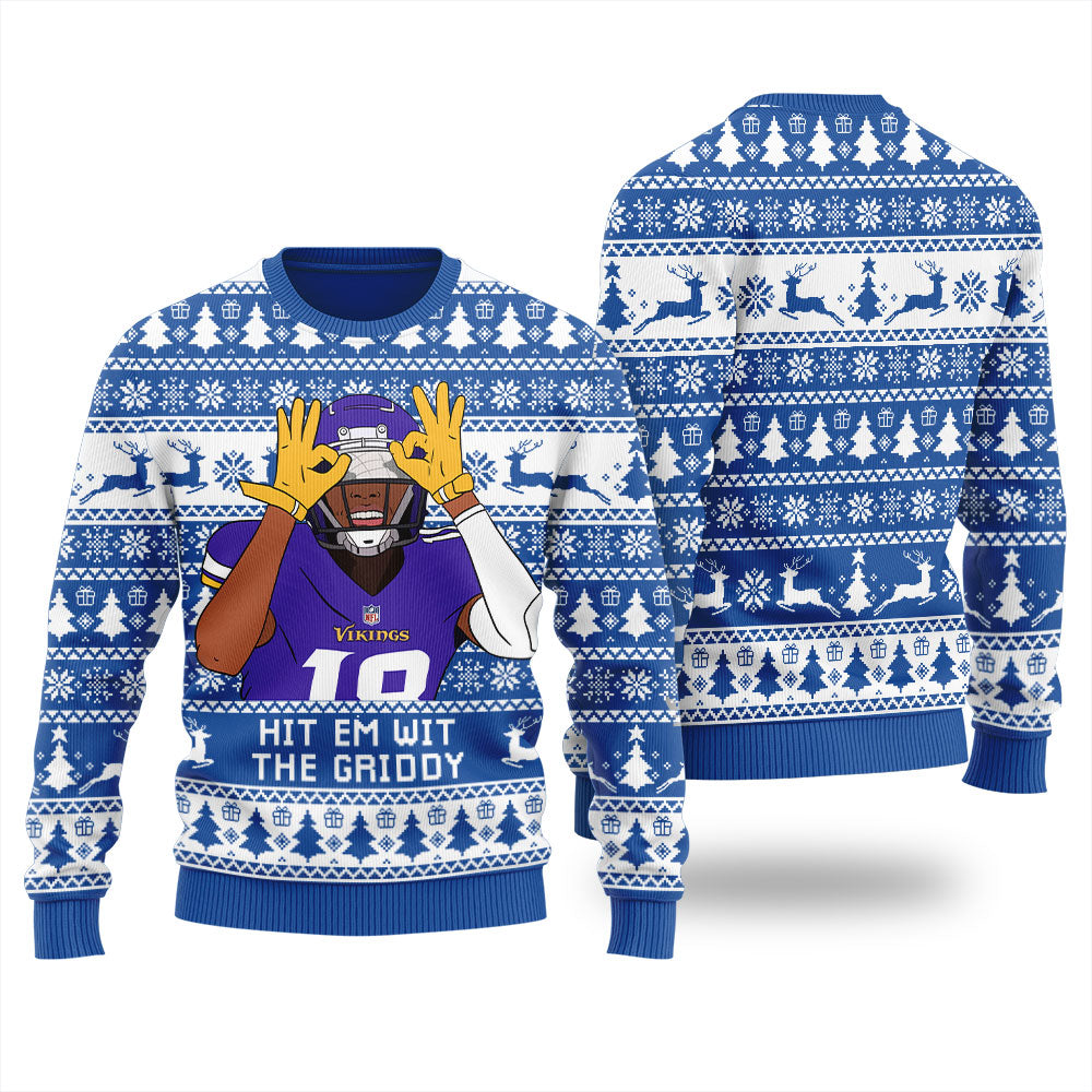 Hit Em With The Griddy Men's Ugly Chritmas Sweater
