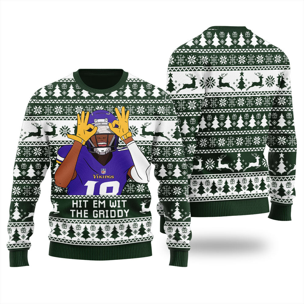 Hit Em With The Griddy Men's Ugly Chritmas Sweater